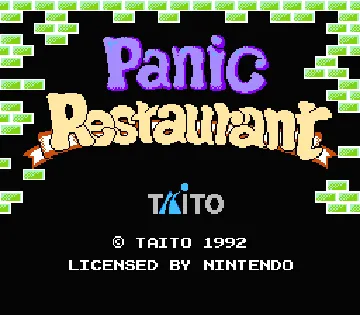 Panic Restaurant (USA) screen shot title